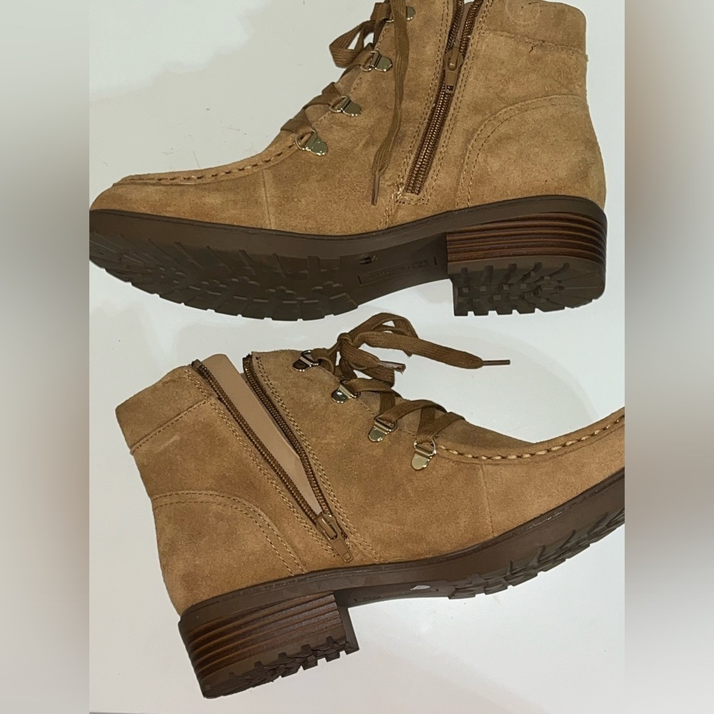 Giani Bernini Womens Bertey Suede Lace-Up Booties Memory Foam, brown/tan - Picture 2 of 10